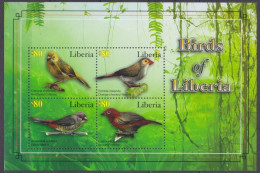 2011 Liberia 5872-5875KL Birds  9,00 € - Spechten En Klimvogels