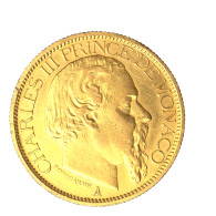 Monaco - 100 Francs Or Charles III 1886 - Charles III.
