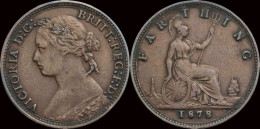 Great Britain Victoria Farthing 1878 - Otros & Sin Clasificación