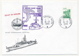 FRANCE - Env. Illust. Aff. 2,40 Bretagne Cac 83800 Toulon Naval 16/10/1995 + "Mission Sharp Guard Commandant Ducuing" - Poste Navale