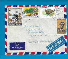 Rwanda Omslag Kigali Naar Plymouth (Groot Britanië) 18/01/1980 UNG - Storia Postale