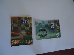 SLOVENIA USED  STAMPS 2 HORSES - Chevaux