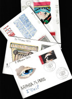 Port Suivi GRATUIT " ARPHILA 75 " Sur 4 Enveloppes 1er Jour UNIQUES CAR PEINTES A LA MAIN N°YT 1830 33. FDC à Saisir !!! - 2020-…