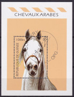 Guine Block 499 Gestempelt, Araberpferde - Fliegenschimmel (Nr. 1534) - Chevaux