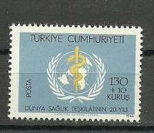 Turkey; 1968 20th Anniv. Of World Health Organization - WGO