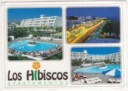 Lanzarote - 'Los Hibiscos Apartamentos', Puerto Del Carmen - (Espana/Spain) - (Size: 17 X 12cm) - Piscina/Swimmingpool - Lanzarote