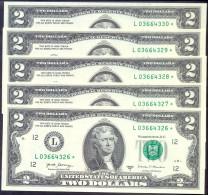 USA 2 Dollars 2017A L  - UNC # P- W545 STAR NOTE < L - San Francisco CA > Replacement - Billetes De La Reserva Federal (1928-...)