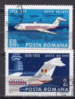 S2743 - ROMANIA ROUMANIE AERIENNE Yv N°223/24 - Usado