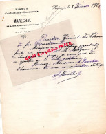 89- MASSANGIS- RARE LETTRE MARECHAL TISSUS CONFECTIONS BONNETERIE-A CHEMIN DE FER DEPARTEMENTAUX - M. MALAQUIN CHEF GARE - Kleding & Textiel