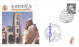 Envellope Voyage Du Pape Jean Paul II ESPAGNE N° 2416 Y & T - FDC