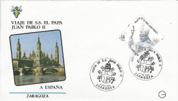 Envellope Voyage Du Pape Jean Paul II ESPAGNE N° 2297 Y & T - FDC