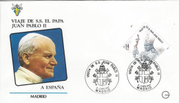 Envellope Voyage Du Pape Jean Paul II ESPAGNE N° 2297 Y & T - FDC