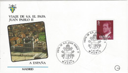 Envellope Voyage Du Pape Jean Paul II ESPAGNE N° 1993 Y & T - FDC