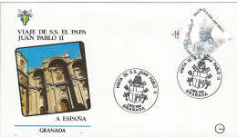 Envellope Voyage Du Pape Jean Paul II ESPAGNE N° 2297 Y & T - FDC