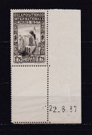 ALGERIE 1937 TIMBRE N°130 NEUF** EXPOSITION INTERNATIONALE DE PARIS - Neufs