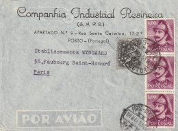 PORTUGAL Lettre 1953 PORTO - CENTRO Pour PARIS   Companhia Industrial Resineira - Lettres & Documents