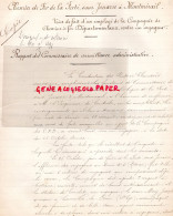 77-LA FERTE SOUS JOUARRE-MEAUX-51-MONTMIRAIL-CHEMINS DE FER RAPPORT COMMISSAIRE SURVEILLANCE-GRIMOUILLE 1891-BOULLEROT - Transports