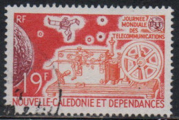 NOUVELLE CALEDONIE NEW NUOVA CALEDONIA 1971 WORLD TELECOMMUNICATIONS DAY SATELLITE MORSE RECORDER 19fr USED OBLITERE' - Used Stamps