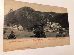 Austria Österreich Semmering Grand Hotel Erzherzog Johann Sonnwendstein Ledermann 16388 Post Card POSTCARD - Semmering