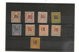DAHOMEY ANNÉE 1912 N°33/42**/* - Unused Stamps