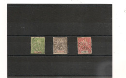 Delcampe - GABON ANNÉE 1904/07 N°19/21 Oblitéré - Gebraucht