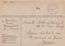 WW2 - Suisse - Camp Militaire D'internement De Grossdietwil Vers CICR à Genève - Postmarks