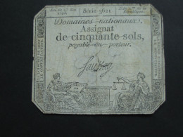 Domaines Nationaux - Assignat De Cinquante Sols - Loi Du 23 Mai 1793  **** EN ACHAT IMMEDIAT **** - Assegnati