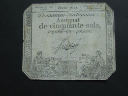 Domaines Nationaux - Assignat De Cinquante Sols - Loi Du 23 Mai 1793  **** EN ACHAT IMMEDIAT **** - Assignats
