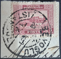 TRAIN-BRIDGE KIZIL URMAK-3 K-POSTMARK BEVOGLU-ISTAMBUL-TURKEY-1929 - Gebraucht