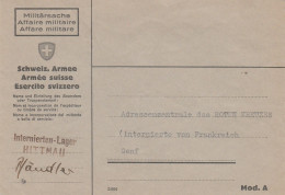 WW2 Suisse - Armée Suisse - Internierten Lager Hittnau - Postmarks