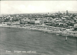 FANO - SPIAGGIA VISTA DALL'AEREO - EDIZIONE ALTEROCCA - SPEDITA 1955 (15675) - Fano