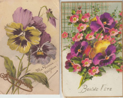 FLEURS ; Lot 5 Cp PENSEES - Flowers