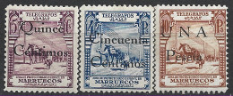 MATGF32/4**SCSF-L4430PC-TESPTGFMARR.Marruecos TELEGRAFOS.español.Maroc Spain.TIPOS DIVERSOS.( Ed 25/31*) - Telegramas