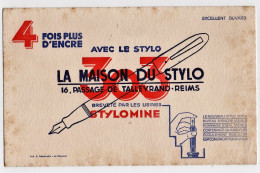 Buvard La Maison Du Stylo Stylomine Passage Talleyrand Reims - Cartoleria