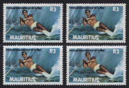 AFRIQUE  MAURITIUS  ILE MAURICE 1987  FETE DE LA MER BLOC X 4 TIMBRES NEUFS  MNH  Séparés  Val. R  3 - Maurice (1968-...)