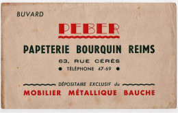 Buvard Peber Papeterie Bourquin Mobilier Métallique Bauché Rue Cérès Reims - Papeterie