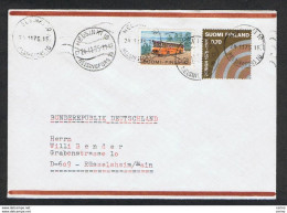 FINLAND: 1975 COVERT WITH:  25 P. + 70 P. (664 + 739) - TO GERMANY - Covers & Documents