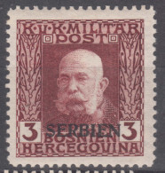 Austria Occupation Of Serbia In WWI Serbien Overprint 1914/1916 Mi#3 Mint Hinged - Unused Stamps
