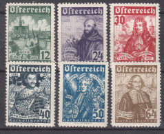 Austria 1933 Mi#557-562 Mint Never Hinged - Unused Stamps