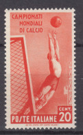Italy Kingdom 1934 Calcio Sassone#357 Mi#479 Mint Hinged - Ongebruikt
