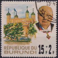 1967 Burundi, Mi:BI 316, Sn:BI B29, Yt:BI 215, Churchill Und Tower Of London - Gebruikt