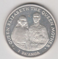 Tonga, 1 Pa' Anga - Taufa'ahau Topou IV 1985 / Queen Elizabeth The Queen Mother Moneta Argento Km# 104a - Tonga