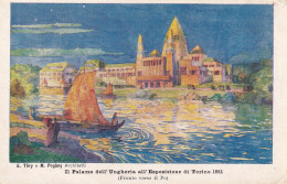 Il Palazzo Dell'Ungheria All'Esposizione Di Torino 1911 Fronte Verso Il Po - Expositions