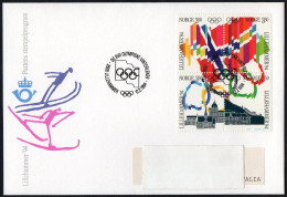 NORWAY LILLEHAMMER 1994 - OLYMPIC WINTER GAMES LILLEHAMMER '94 - OLYMPIC FLAG - MAILED COVER - G - Invierno 1994: Lillehammer