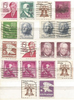 USA Lot #20 USED Pcs Regular Issue WITH PART Of Plate Numbers Coils & Bklts Due To Variety Misplaced Cut - Rollenmarken