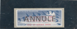 Vignette Oiseaux De Jubert - Tarif En Service Inter - Lettre Europe Afrique Nord - ANNULE - 1990 Type « Oiseaux De Jubert »