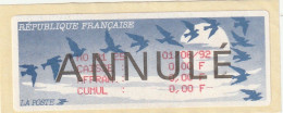 Vignette Oiseaux De Jubert - NO 01 25 01/06/92 Cumul 0,00 F - ANNULE - 1990 « Oiseaux De Jubert »