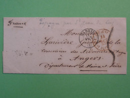 BS10 ESPANA BELLE  LETTRE 1857 MADRID A ANGERS  FRANCE  ++ AFF. INTERESSANT+ +++ - Storia Postale