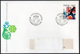 NORWAY LILLEHAMMER 1993 - OLYMPIC WINTER GAMES LILLEHAMMER '94 - CROWN AND POST HORN - MAILED COVER - G - Inverno1994: Lillehammer