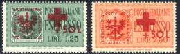 1944 PROVINZ LAIBACH ESPRESSI "PRO CROCE ROSSA" N.34-35 NUOVI** INTEGRI - "PRO RED CROSS"MNH LUXUS - Duitse Bez.: Ljubljana